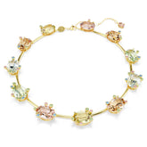 Gema necklace Mixed cuts, Multicolored, Gold-tone plated